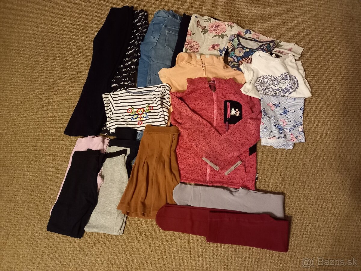 Dievčenské oblečenie veľ. 134 - 140 - balík 20 kusov