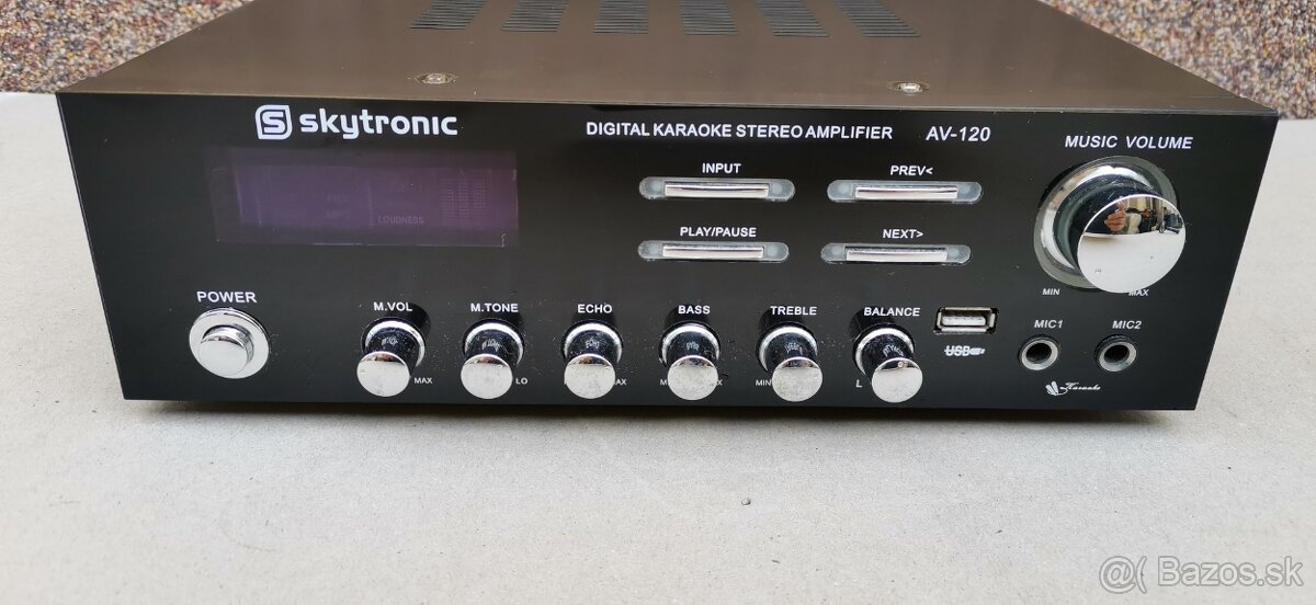 Predám Skytronic AV-120 Stereo Karaoke zesilovač,