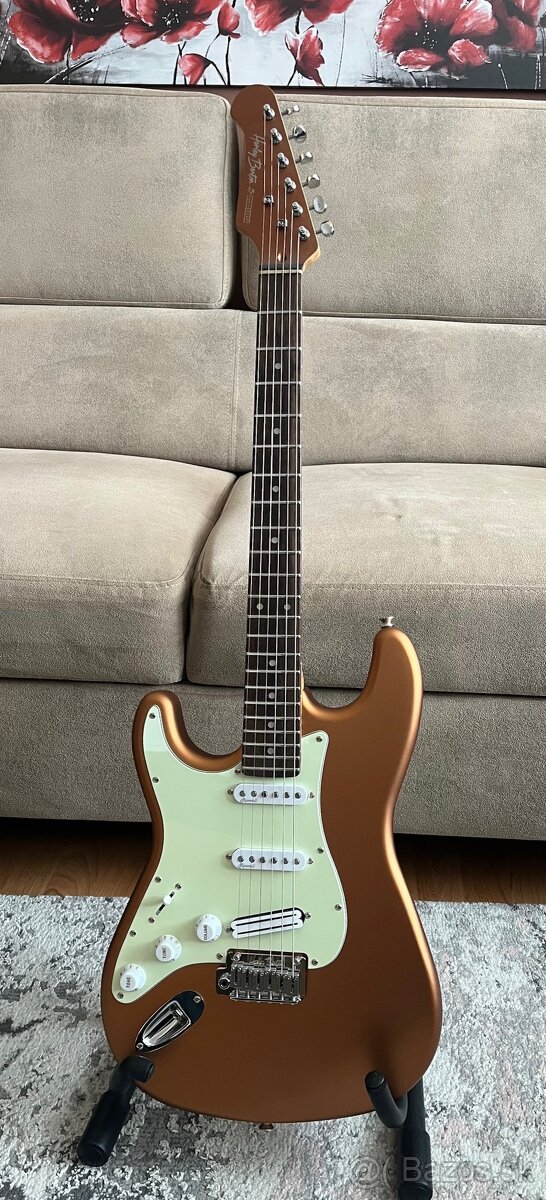 Predám Harley Benton ST-25TH LH Firemist strat (ľavoruký)