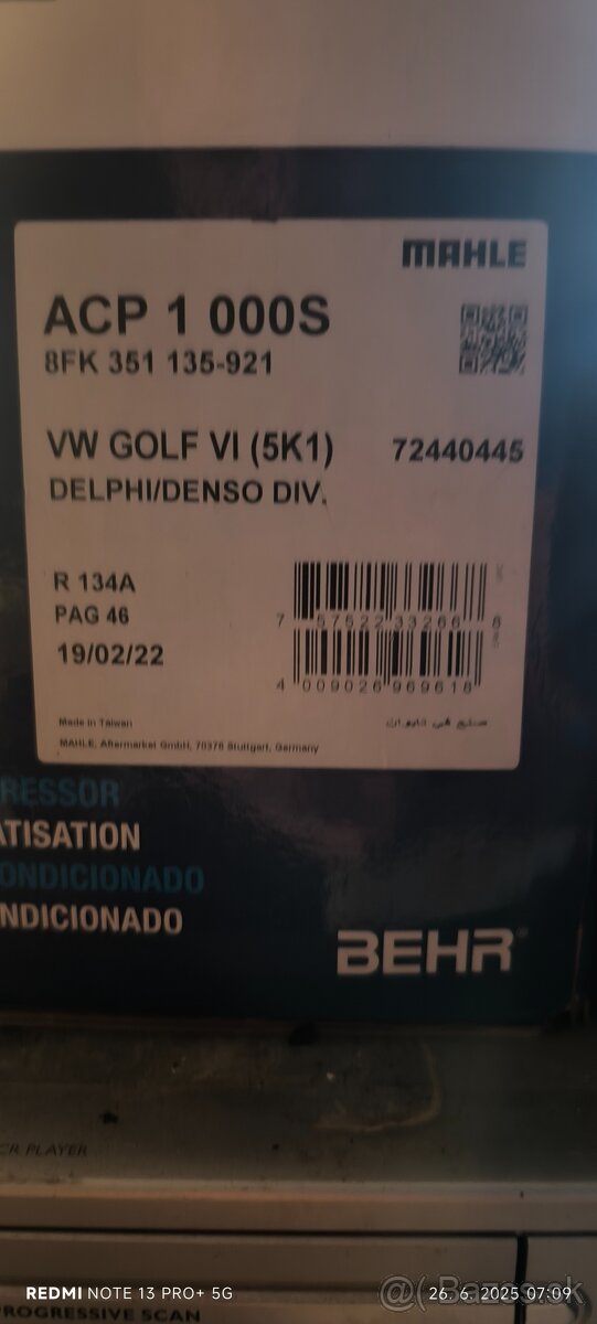 Predám klímakompresor mahle ACP 1000s