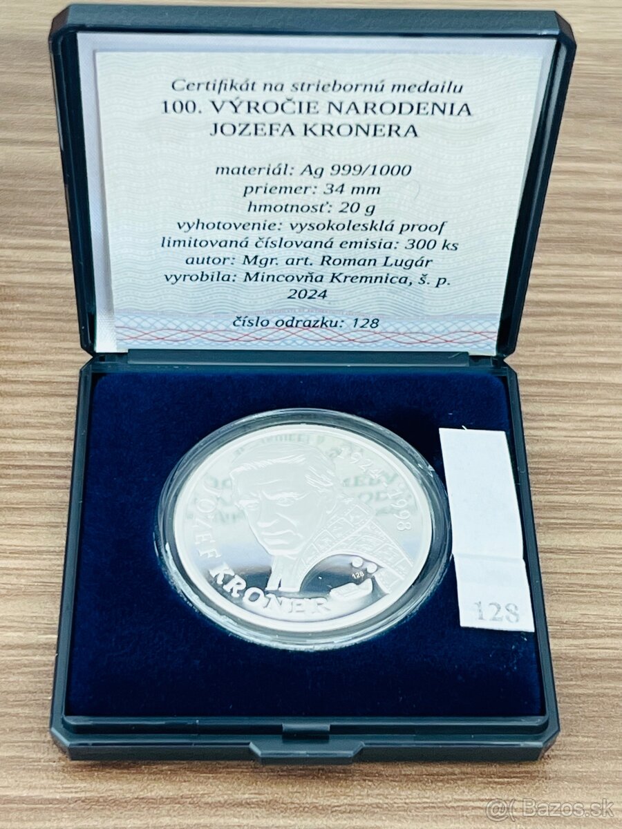 Strieborna medaila Jozef Kroner
