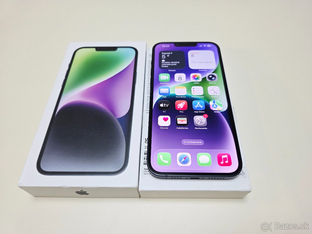 APPLE IPHONE 14 PLUS 256GB MIDNIGHT,BATERKA 100%