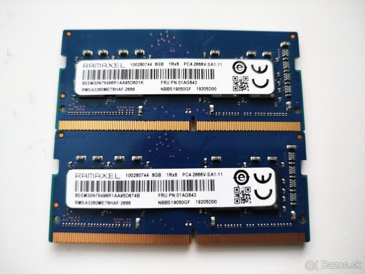 SODIMM DDR4 16GB /2x 8GB/ 2666MHz Ramaxel