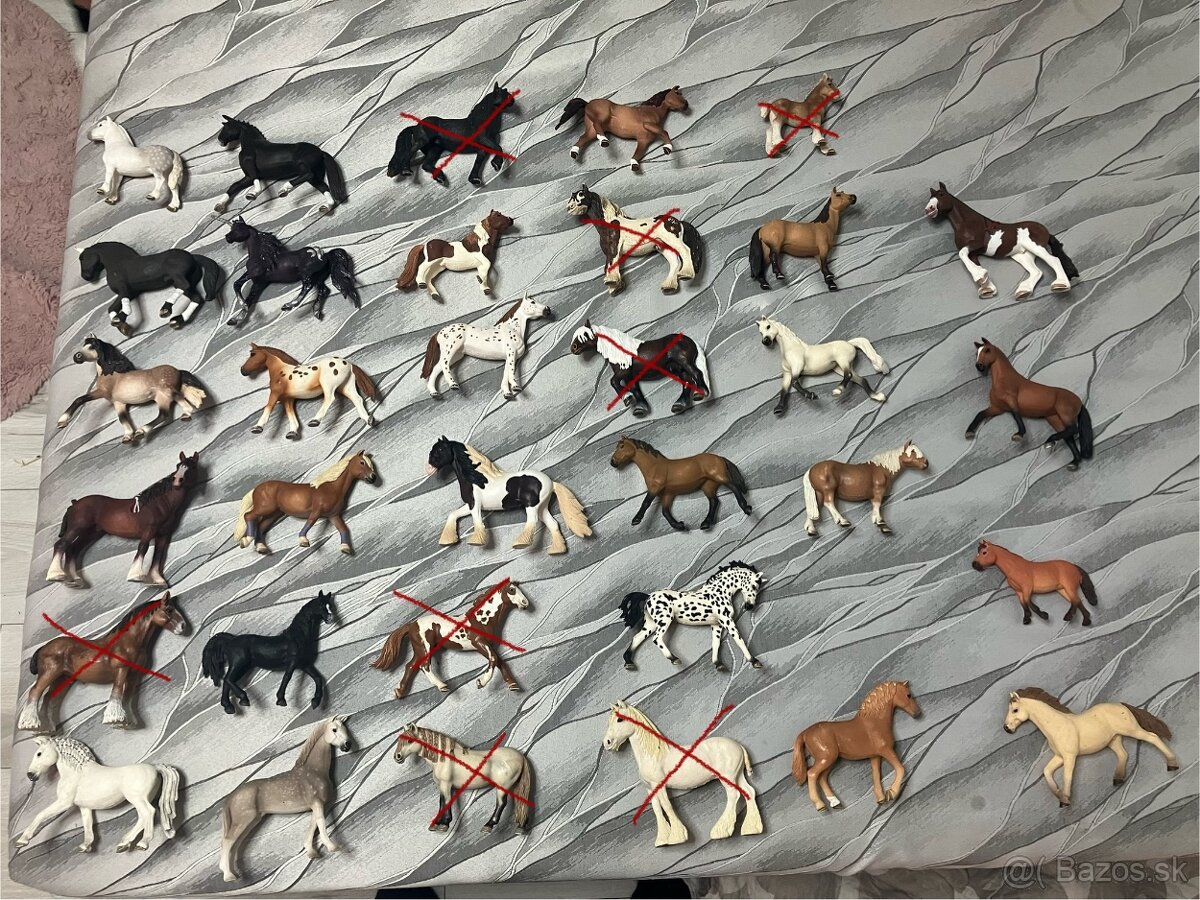 Schleich kone, stajna,doplnky