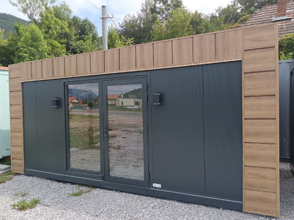 Záhradny domček Mobilný kontajner 6m x 3m s WC