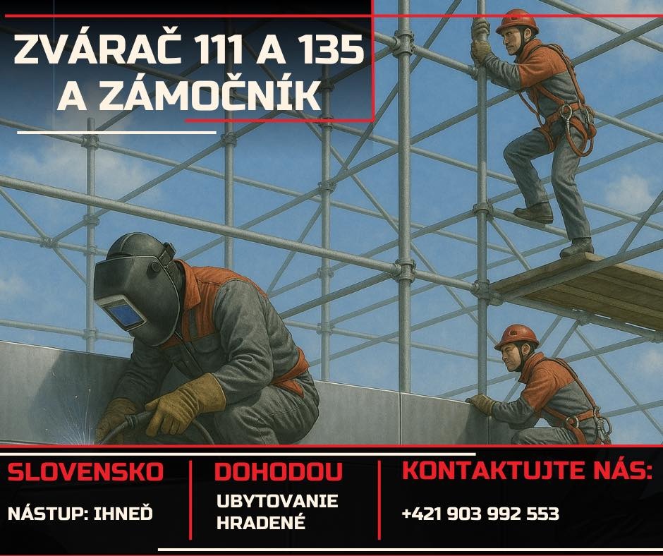 Zvárač 111 a 135 a zámočník - Slovensko