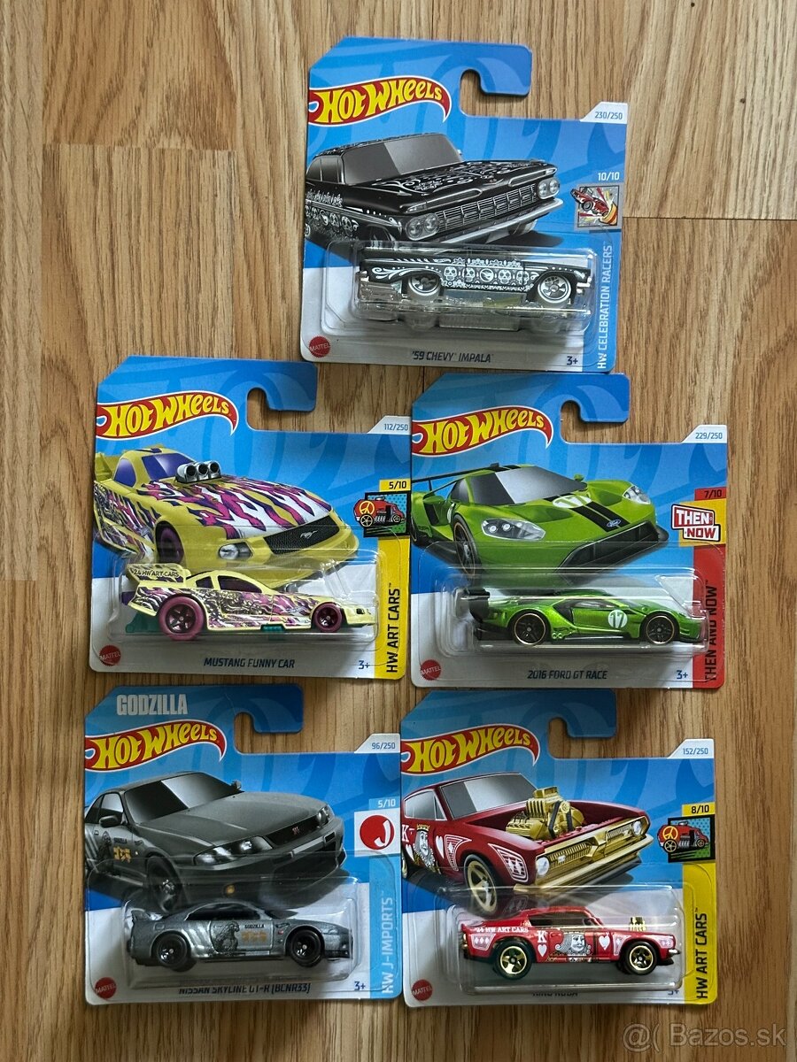 Hot wheels autíčka nové neotvorené 5 kusov (g) Treasure hunt