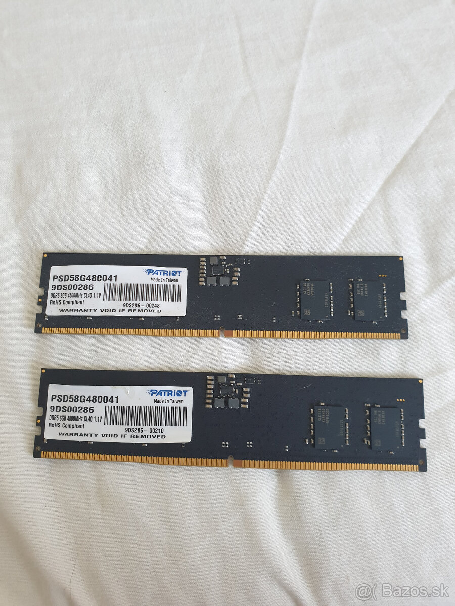 DDR5 PATRIOT 8GB/4800MHz/CL40/1x8GB PSD58G480041