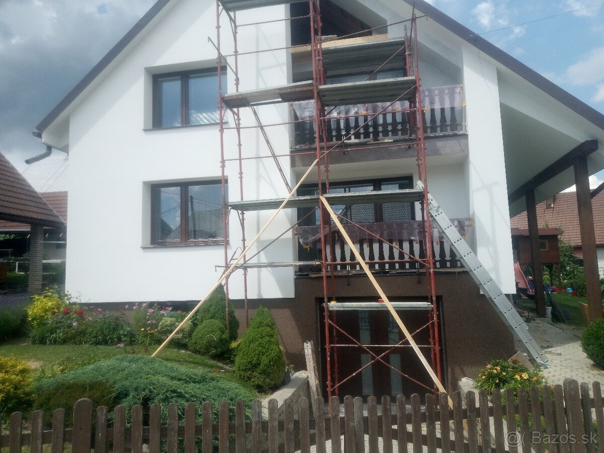 Fasádne lešenie,fasádne omietky