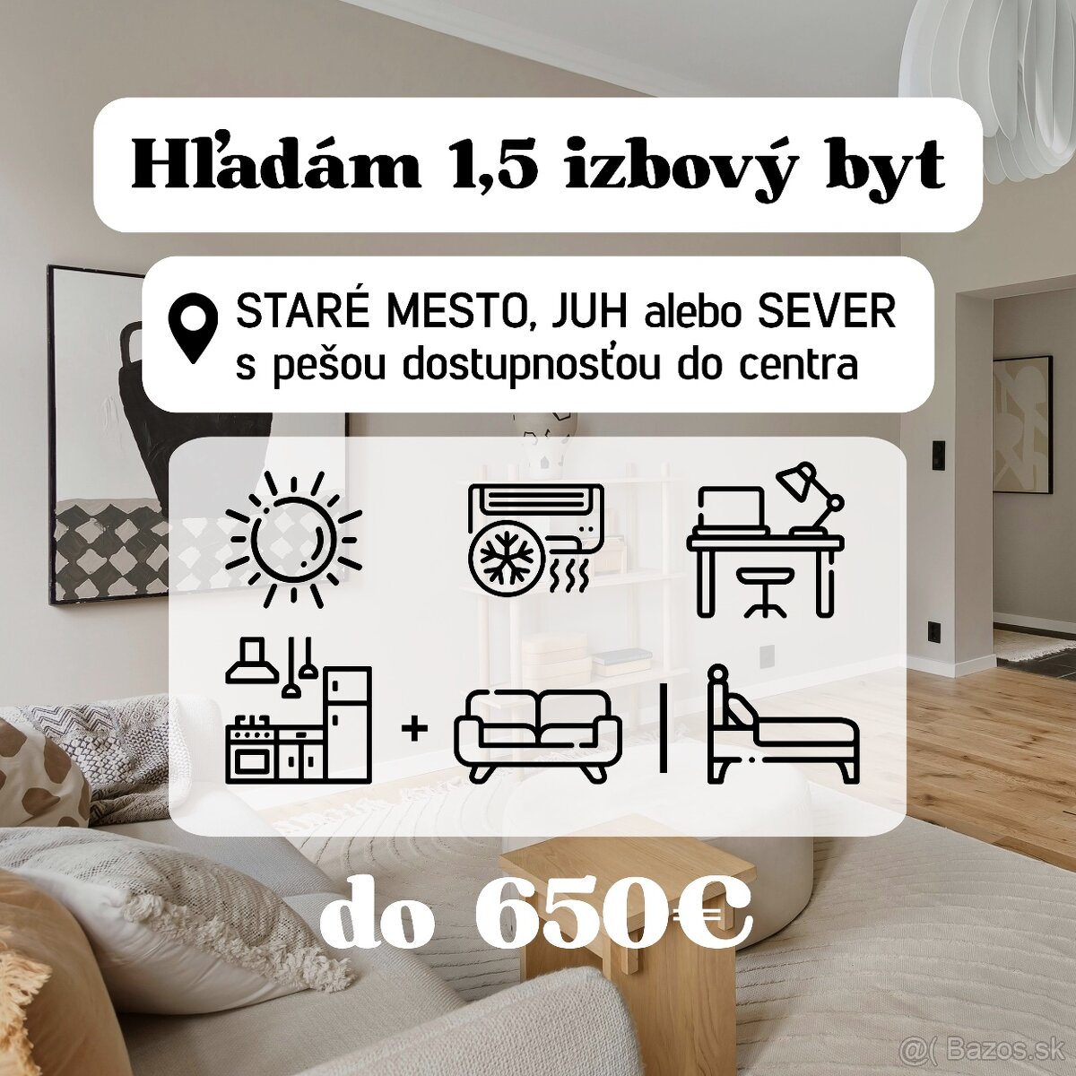 1,5 izbový byt