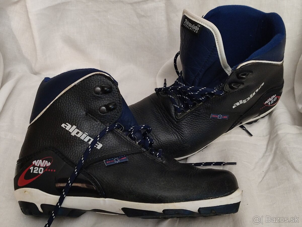 Kvalitné a pevné kožené topánky na bežky ALPINA v 39, NNN