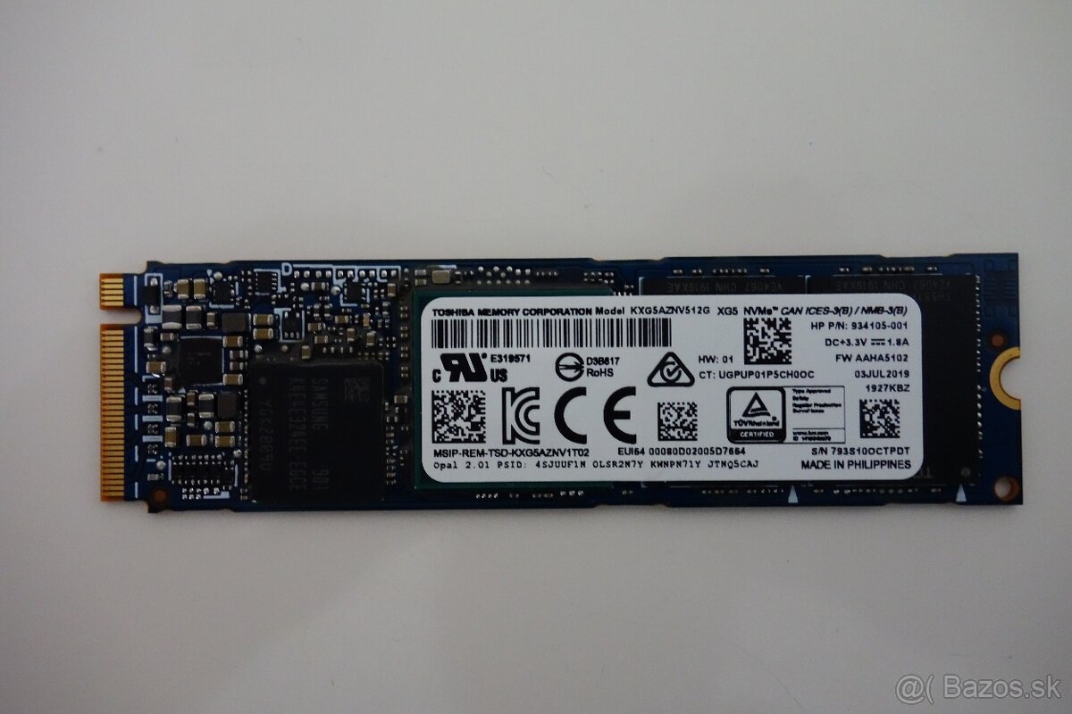512GB SSD Toshiba KXG5AZNV512G NVMe