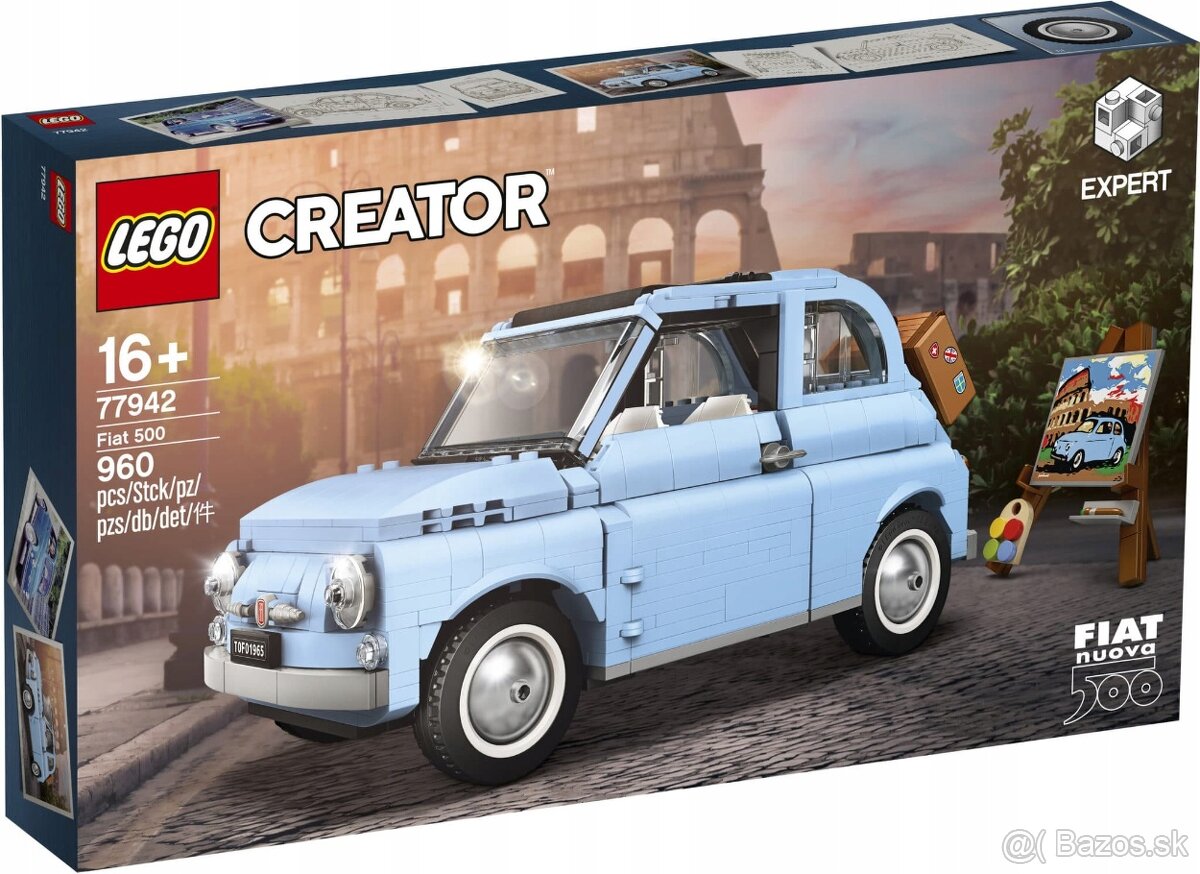 Lego 77942 Fiat 500 modrý