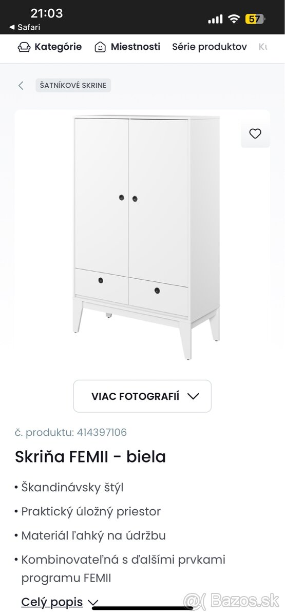Komoda a skriňa do detskej izby