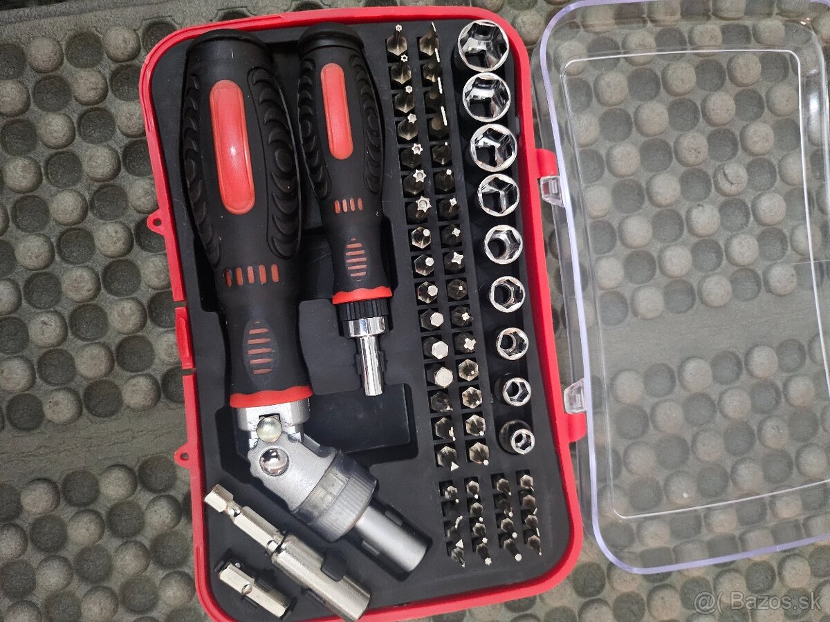 Skrutkovač sada – račňový, imbusový, plochý, krížový a torx,