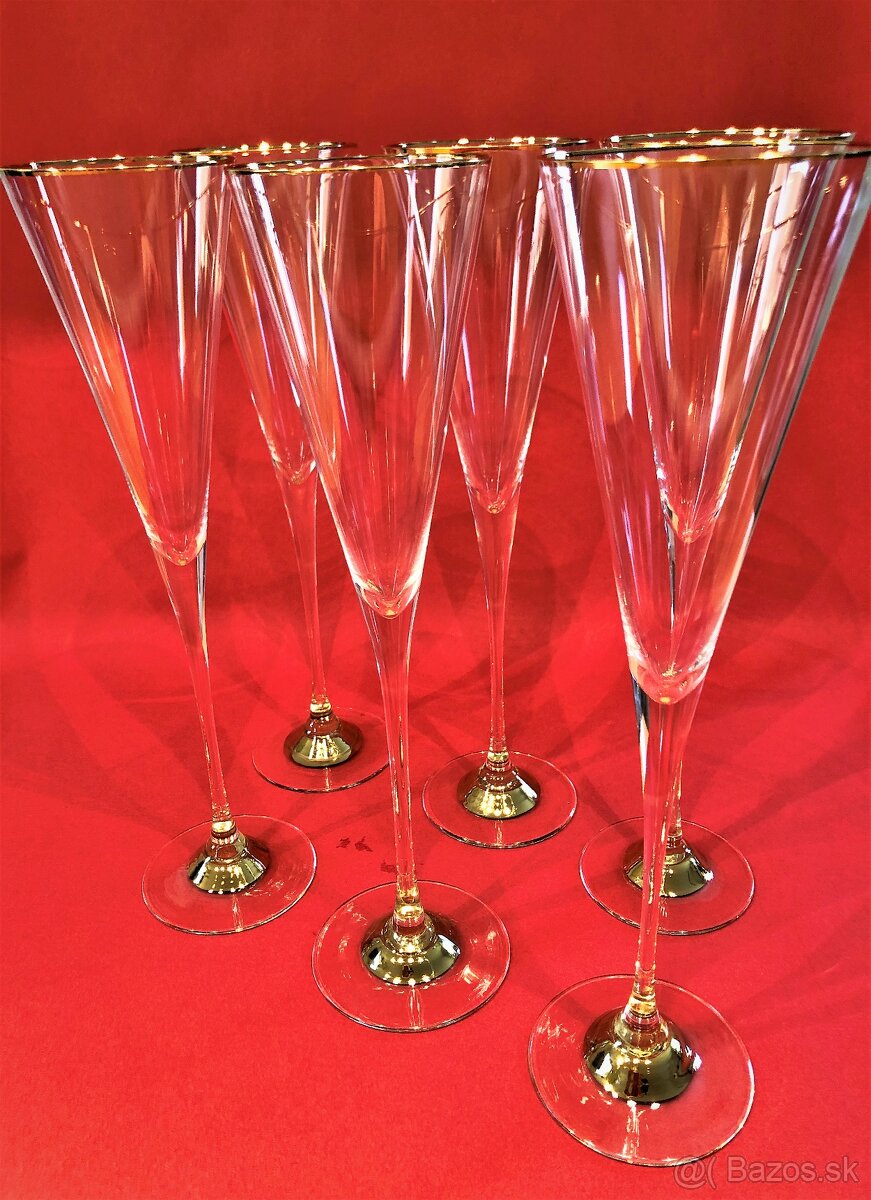 Starožitné exkluzívne poháre na sekt