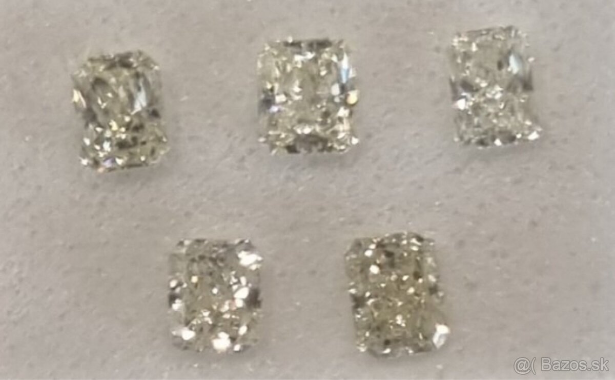 Set 5 prírodných diamantov 0,71 ct GWLab