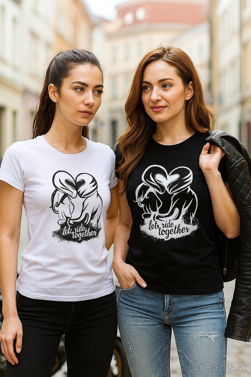 Dámske tričko Let's Ride together