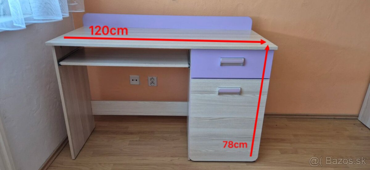 Písací stôl pre dievča