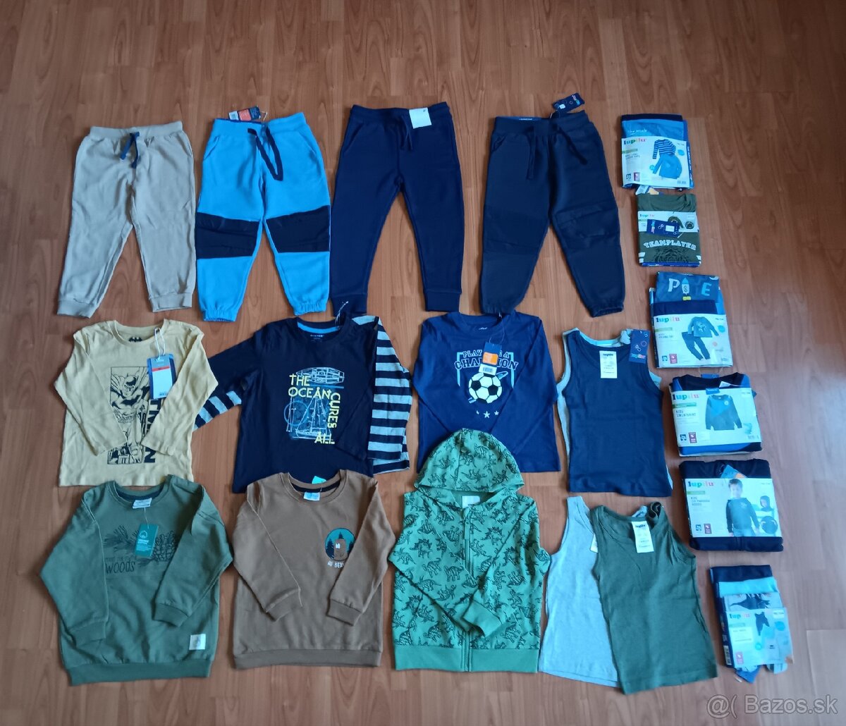 Nové tričká, tepláky, mikina, pyžamo veľ. 98/104