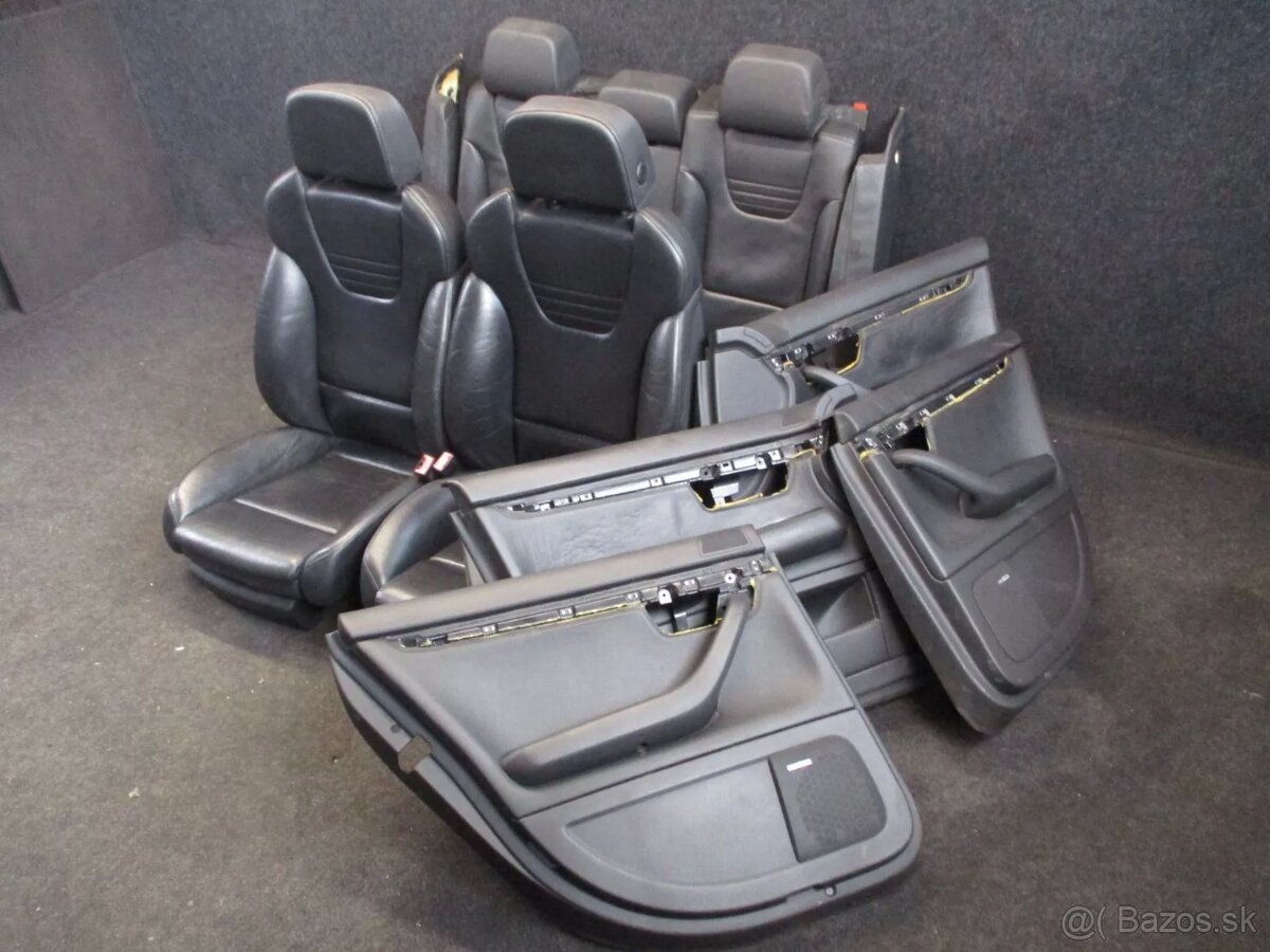 RECARO kožený interiér Audi A4 S4 B6 8E LEDER BLACK