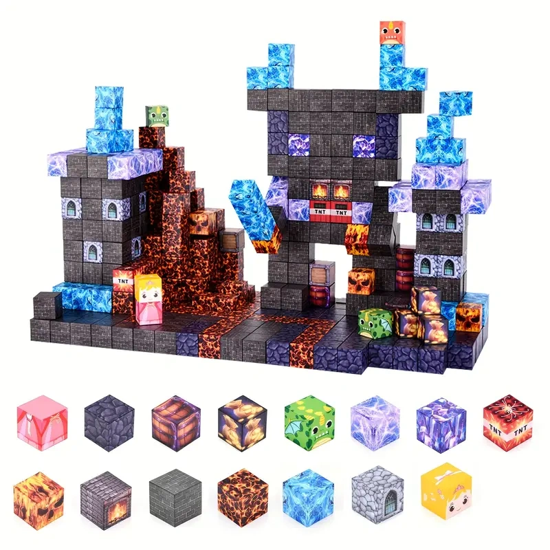 Minecraft magnetické kocky