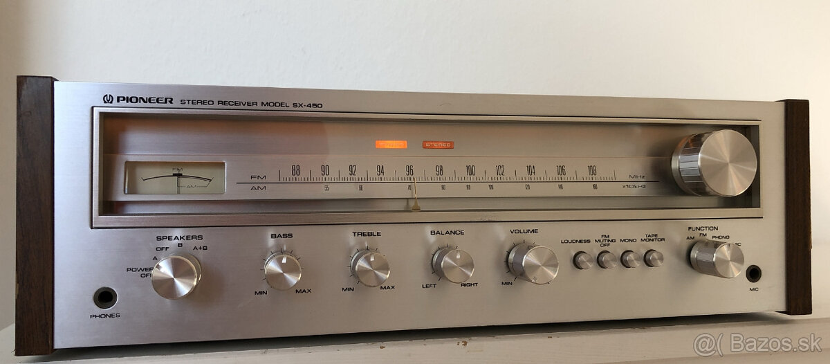retro receiver Pioneer SX 450
