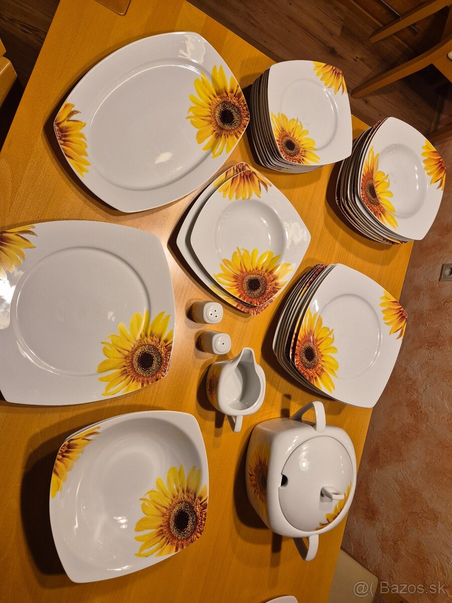 Obedová súprava - taniere, šálky na čaj/kávu a ďalšie doplnk