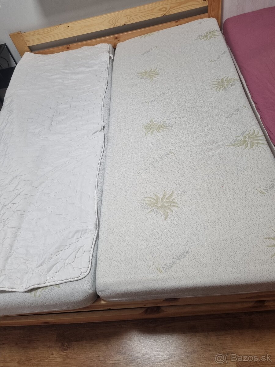 Manželská postel 160x200 + rošty + matrace