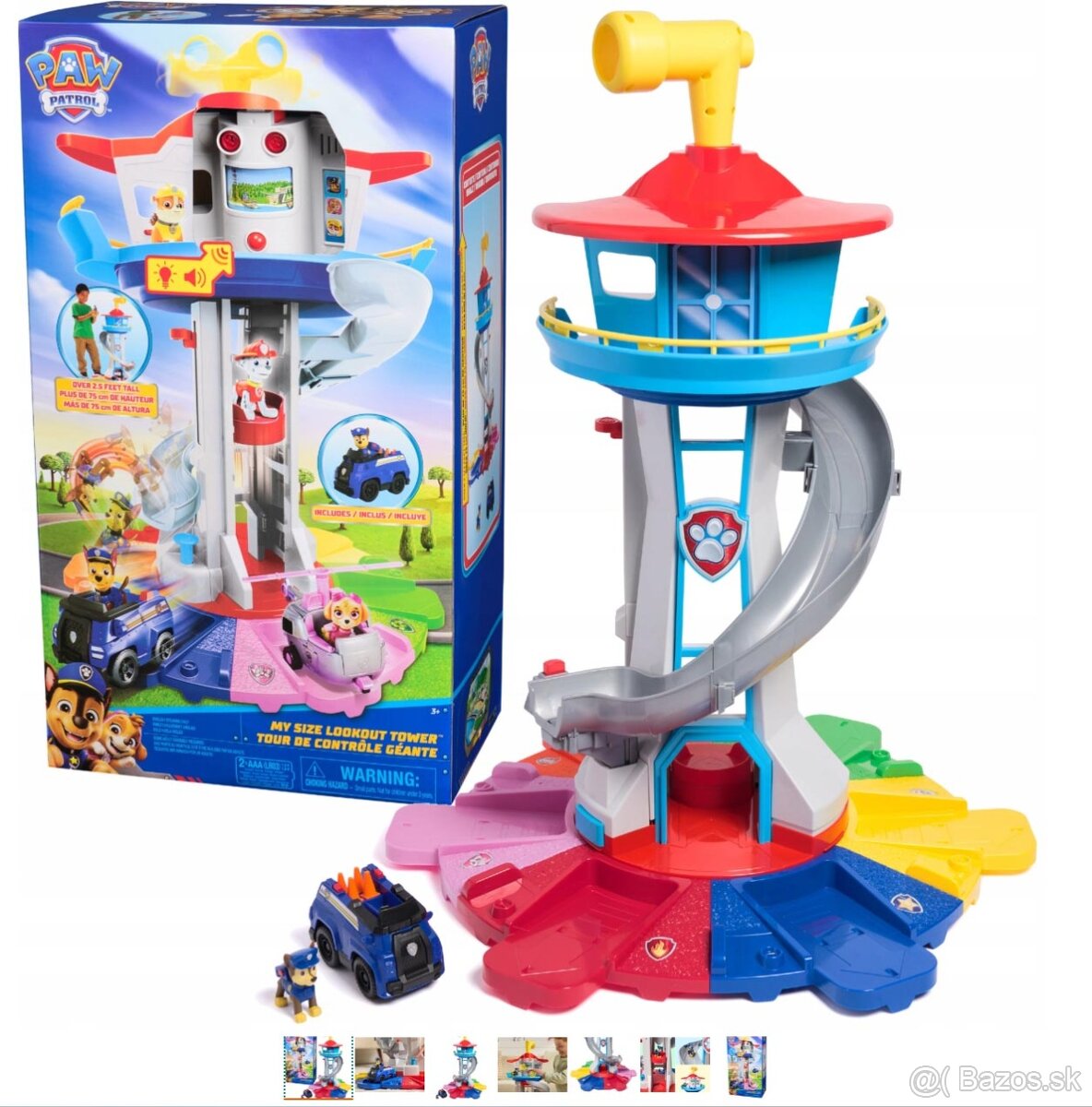 Labková patrola POZOROVACIA VEŽA 81 CM + VOZIDLO A FIGÚRKA C