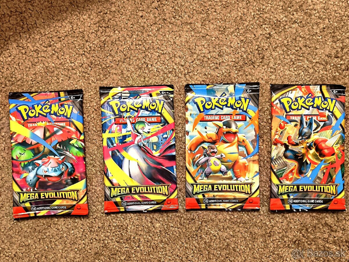 Predám pokemon balíčky, sériu mega evolution, neotvorene