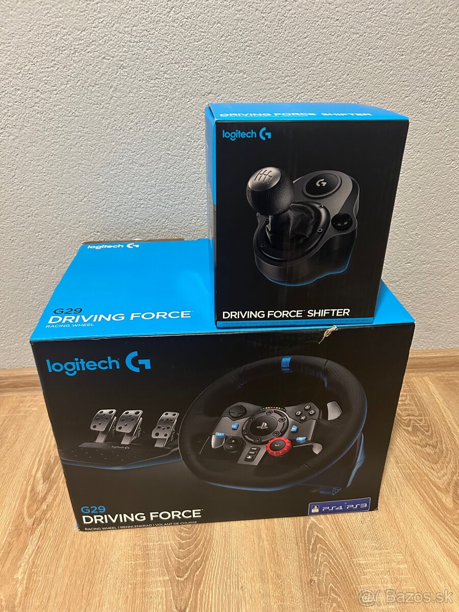 Logitech G29 s pedálmi a radiacou pákou