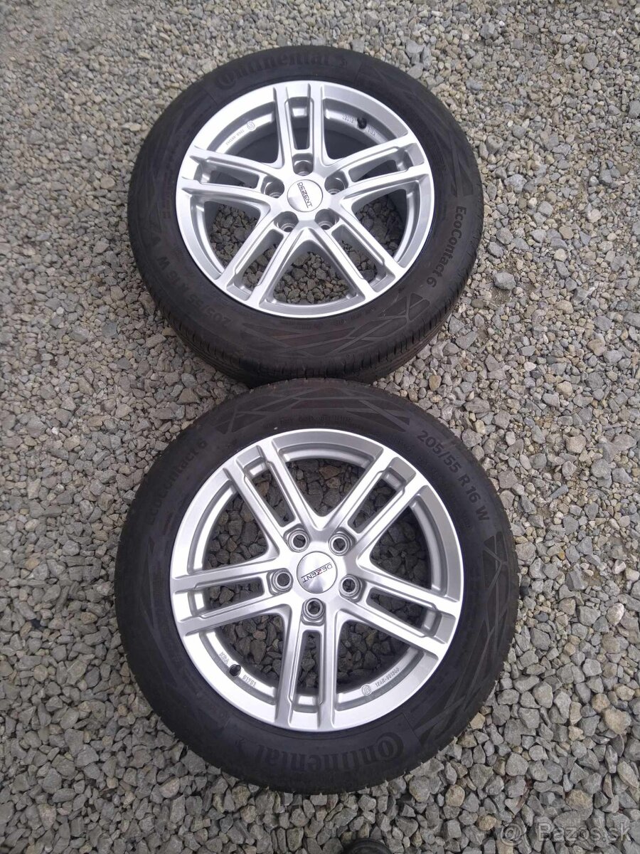 Alu PEUGEOT 308 5 x 108 R 16 + letné pneu.