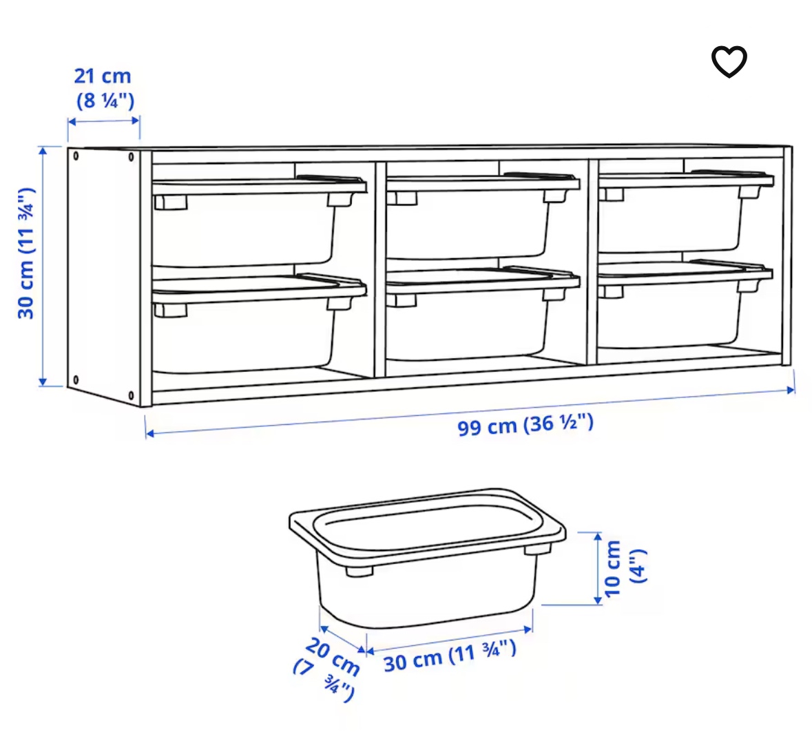 Trofast regal s boxami