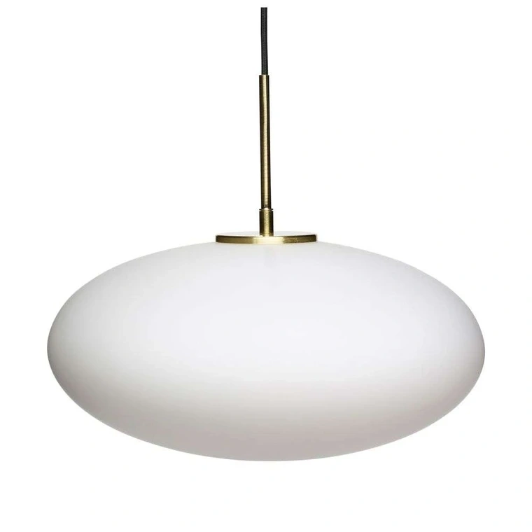 Muse Závěsná Lampa Ellipse Opal/Brass - Hübsch
