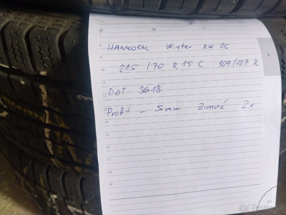 215/70 R15 C 109/107R Hankook Winter RW06