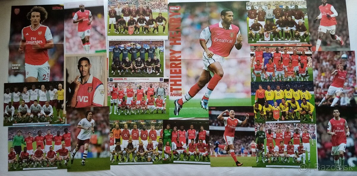 Unikátna zbierka Arsenal futbal.plagátiky