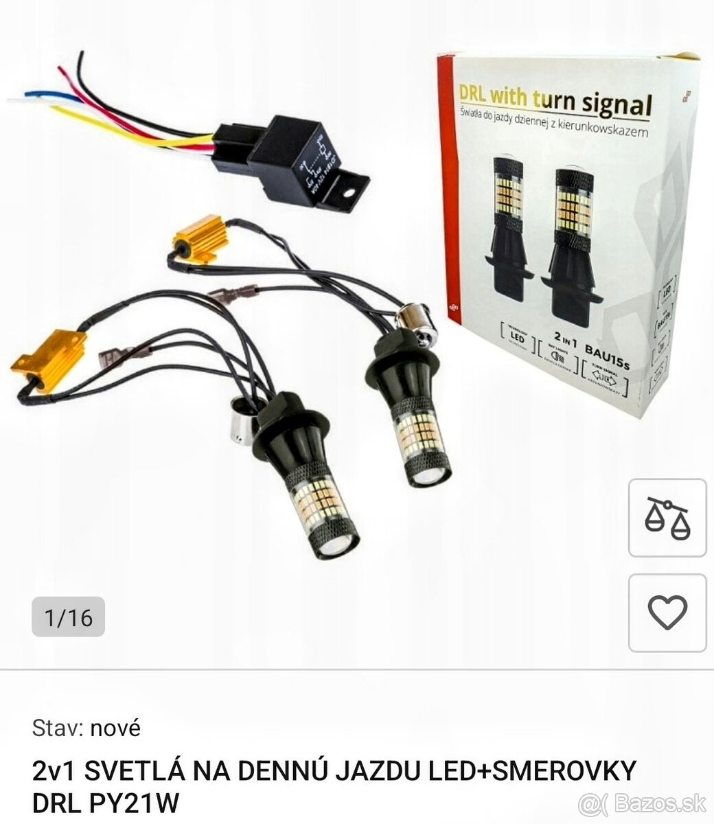 LED denné svietenie s funkciou LED smeroviek