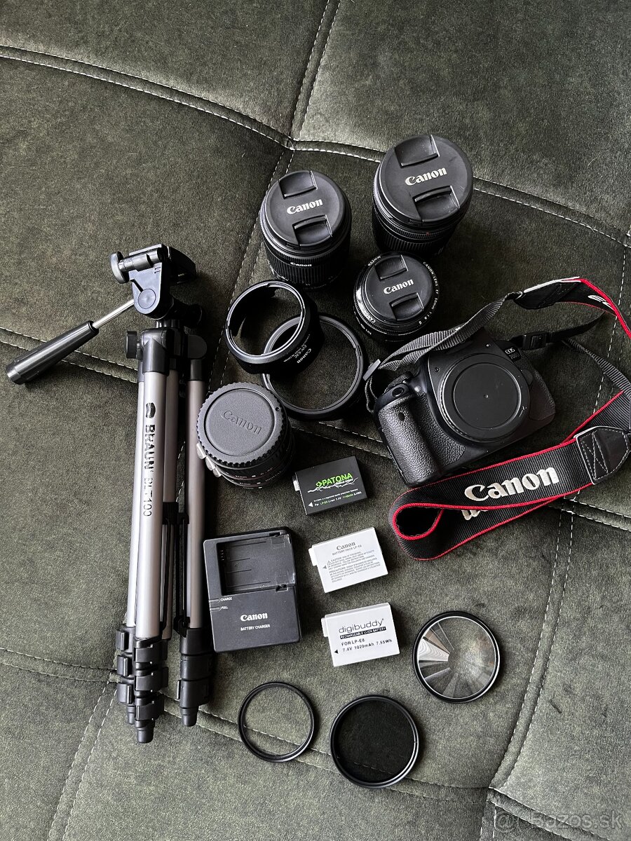 Canon EOS 700D + 3 objektívy + príslušenstvo