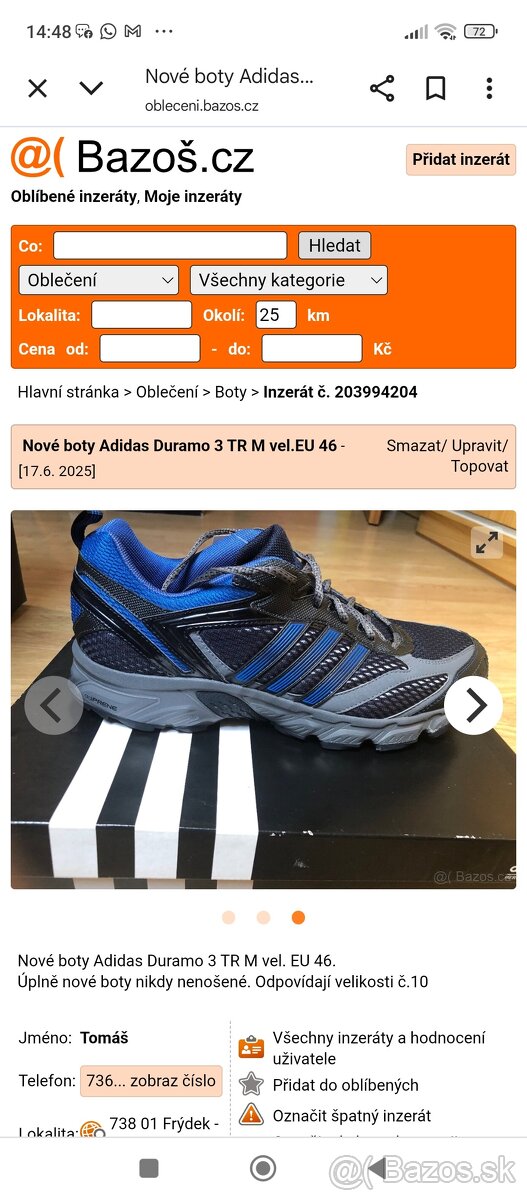 Adidas duramo 3 tr, bežecké topánky