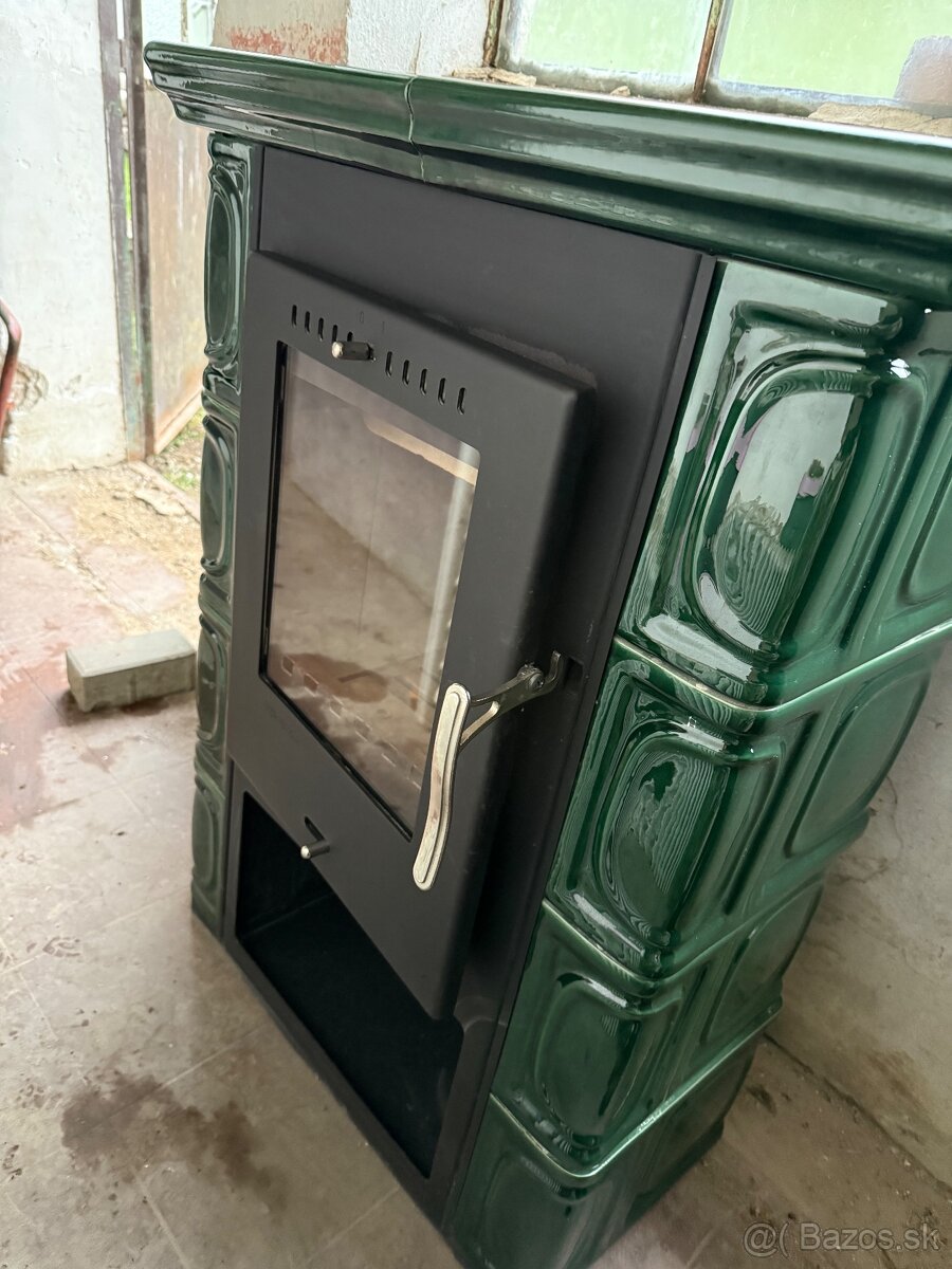 Krbové kachle Borgholm keramik, olivovo-zelená, THORMA