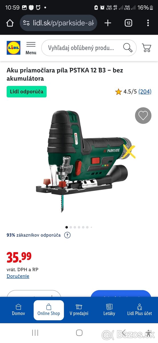 Aku priamočiara píla PSTKA 12 B3