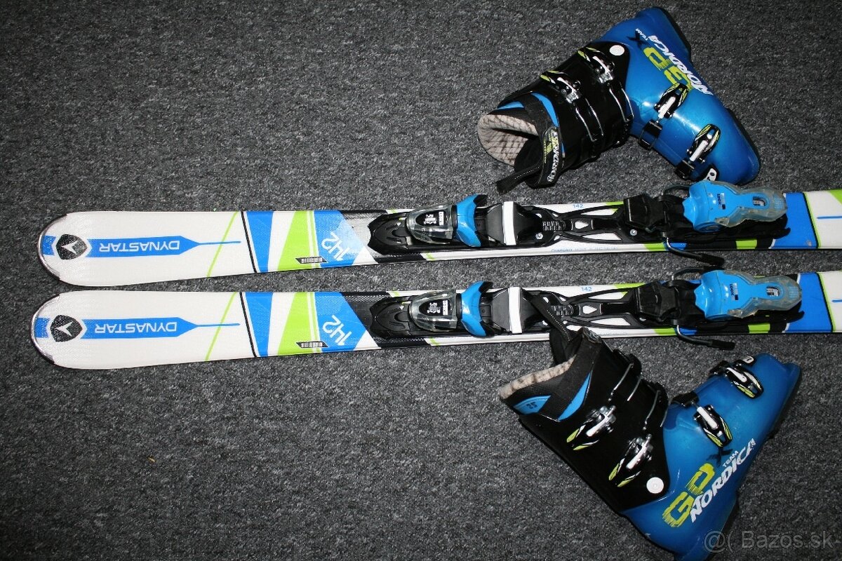 lyže dynastar Agyl 142 cm , lyžaky Nordica