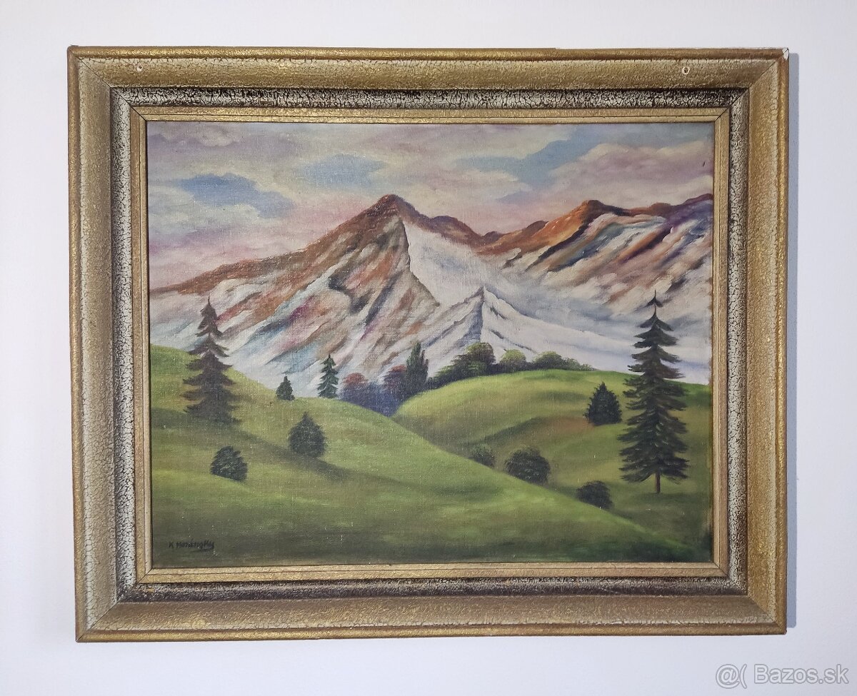 Starožitný obraz č. 1 originálna maľba