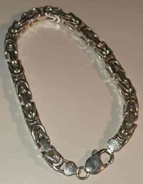 Strieborný náramok - královský vzor