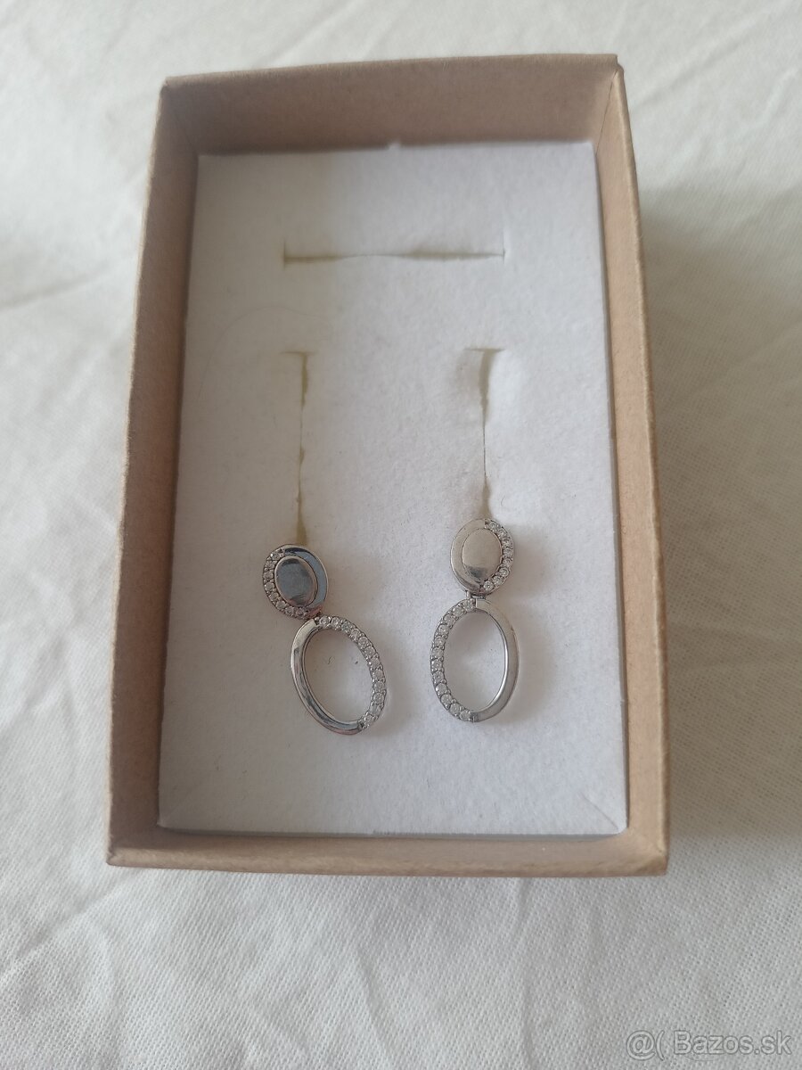 Strieborné náušnice napichovacie