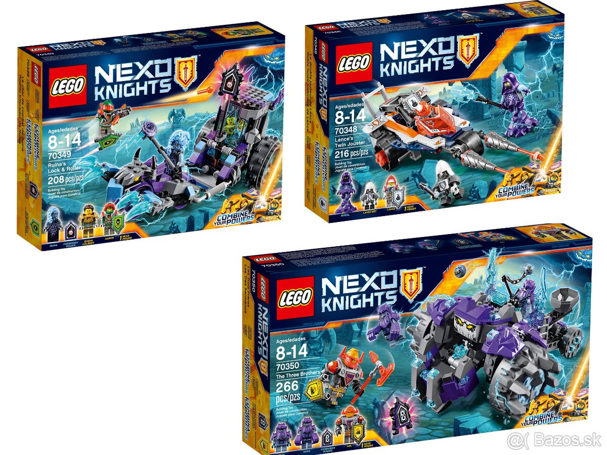 LEGO Nexo Knights sety 70348 + 70349 + 70350