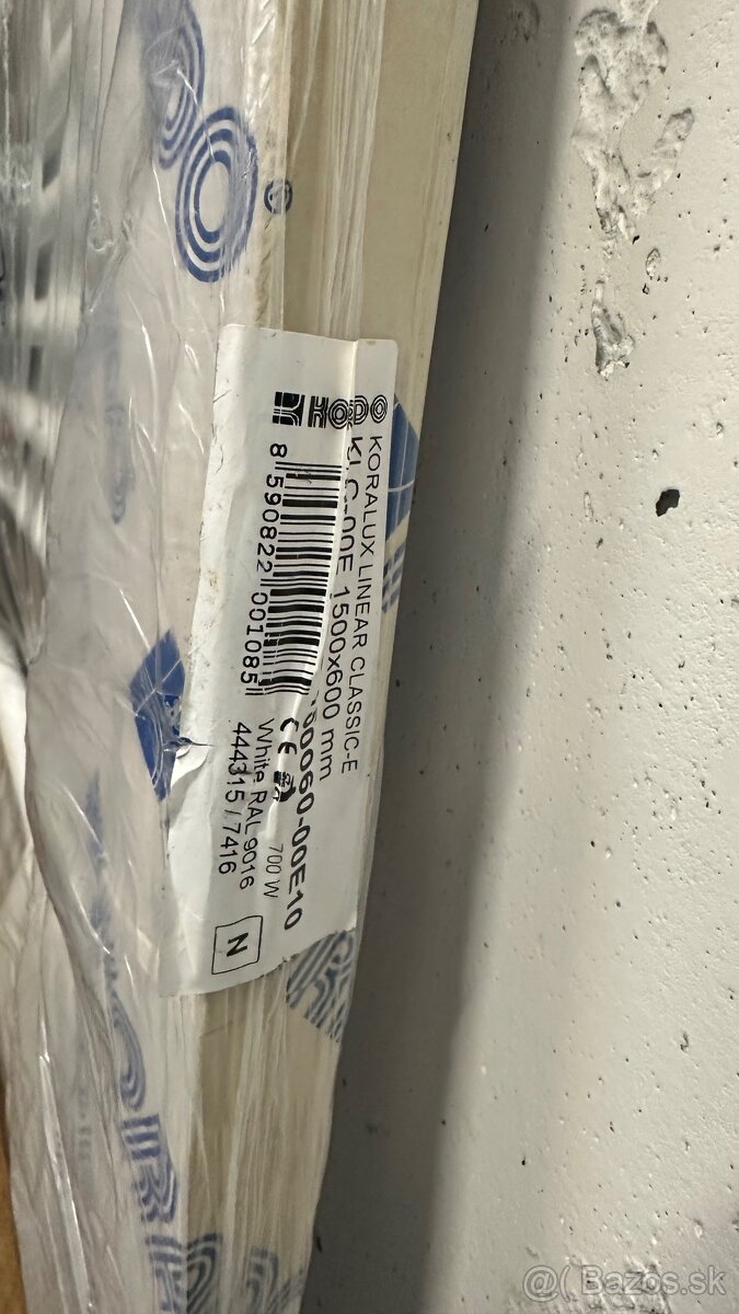Elektricky rebrikovy radiator 1500x600