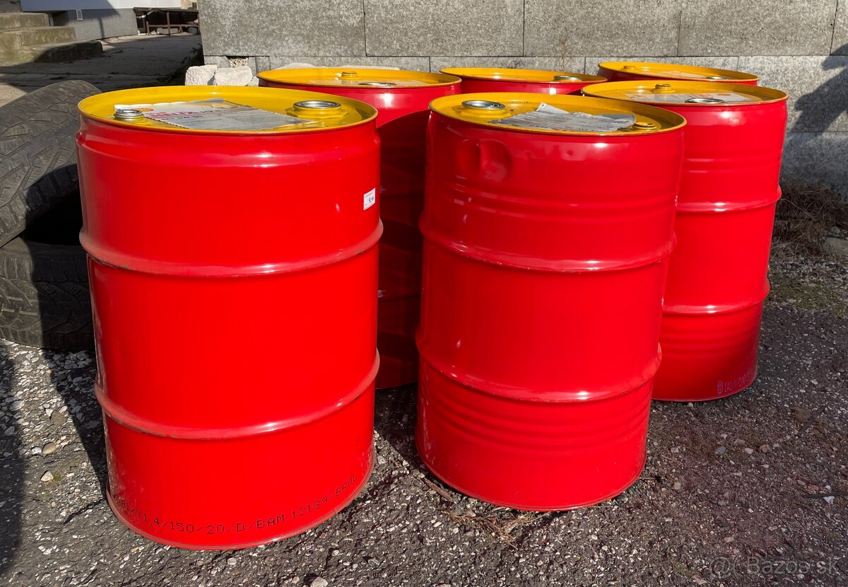 Plechový sud Shell červenej farby 60L.