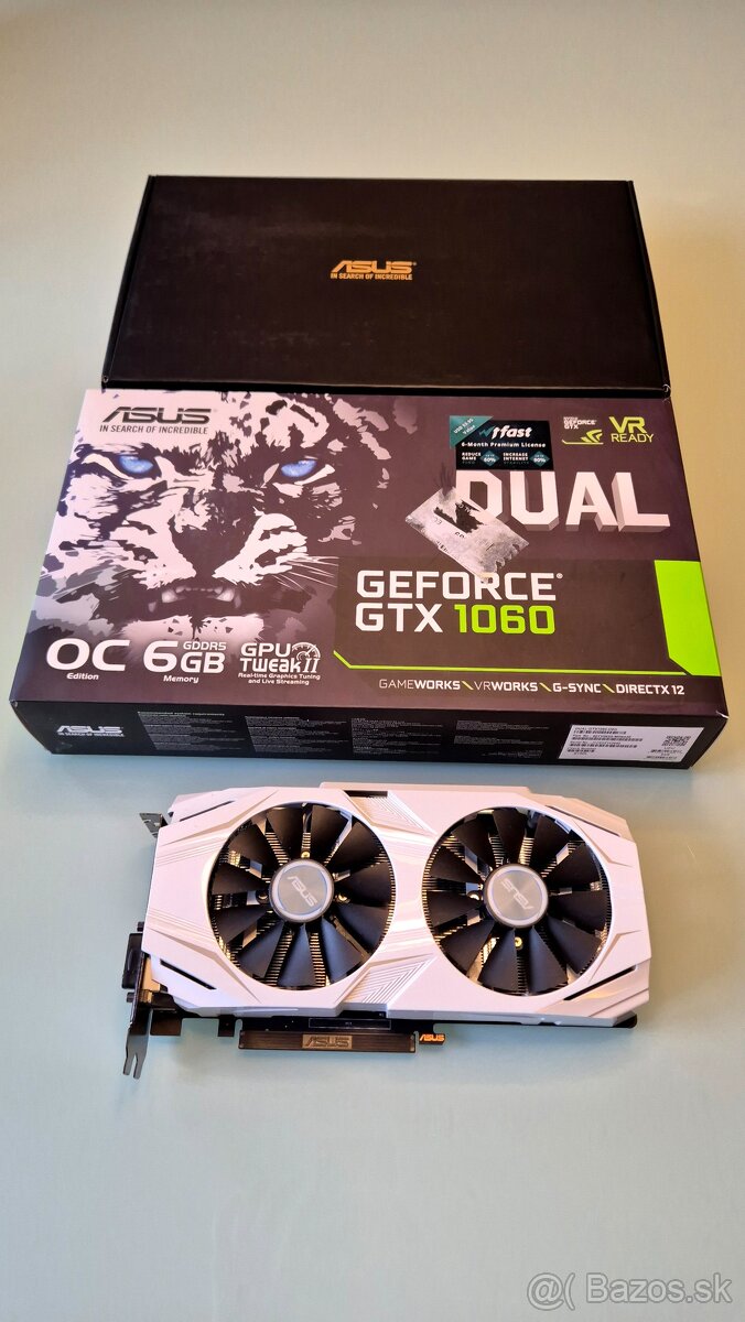 Predam graficku kartu ASUS Dual GTX 1060 6gb
